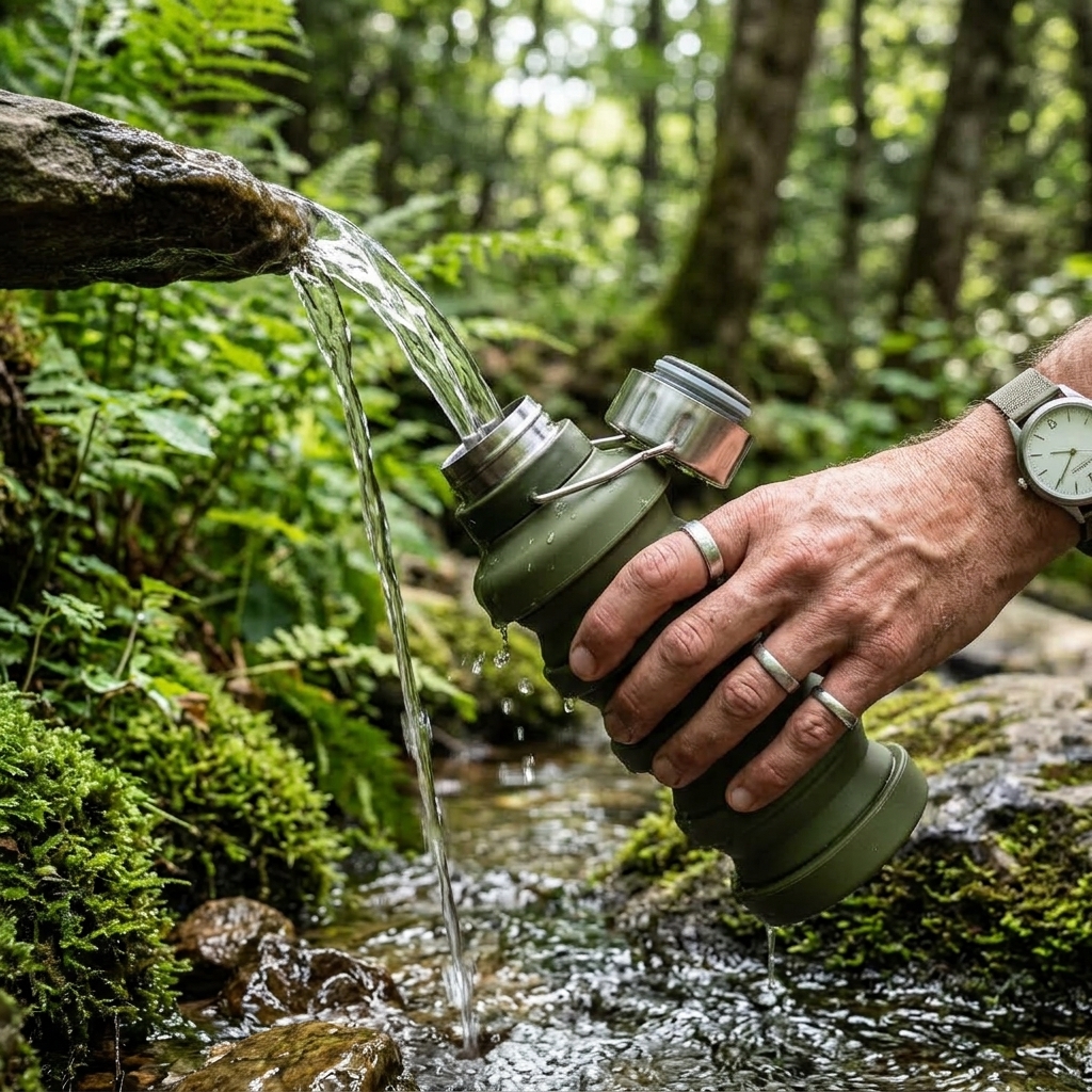 Collapsible Silicone Water Bottle - Image 3